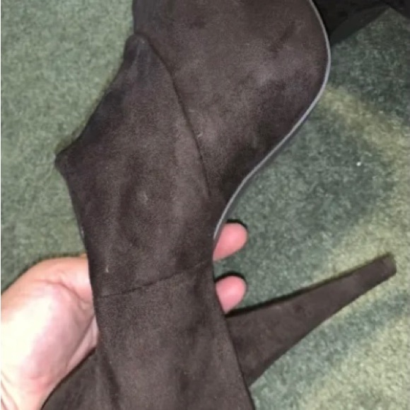 Z London size 10 women’s brown stiletto booties, new without box, suede - Picture 7 of 10